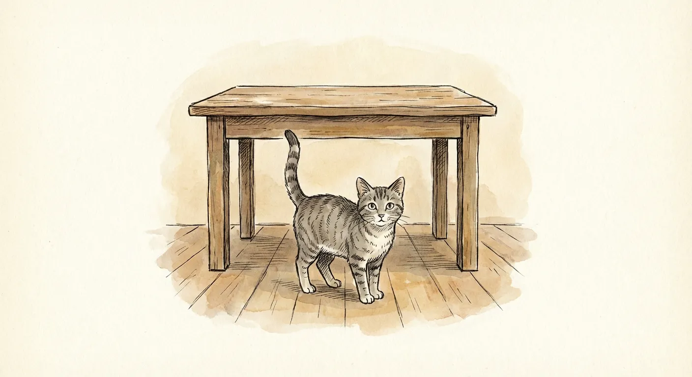 cat foran table