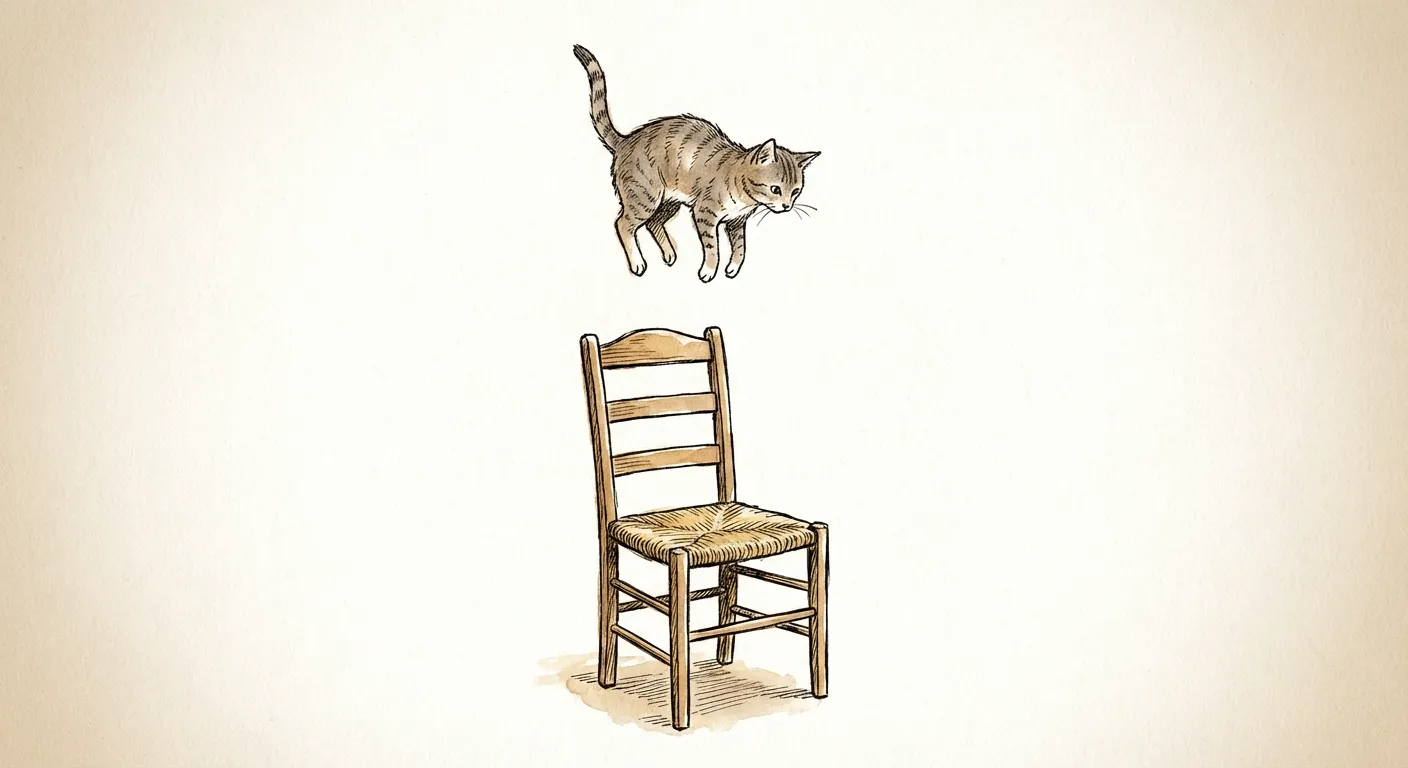 cat over chair
