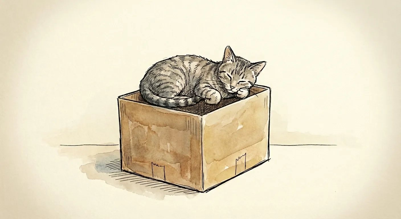 cat på box